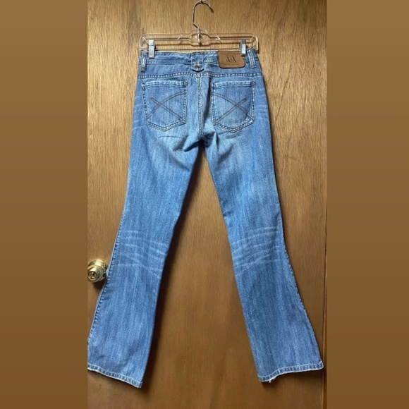 AX Armani Exchange Y2K Distressed Bootcut Jeans - Size 4S - Picture 7 of 13
